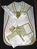 Roman Vestments in White/Gold with Nativity Emblem DESIGN2